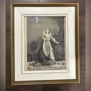 Antique 1871 Canadian Illustrated News Print - Mrs. Scott-Siddons - Framed